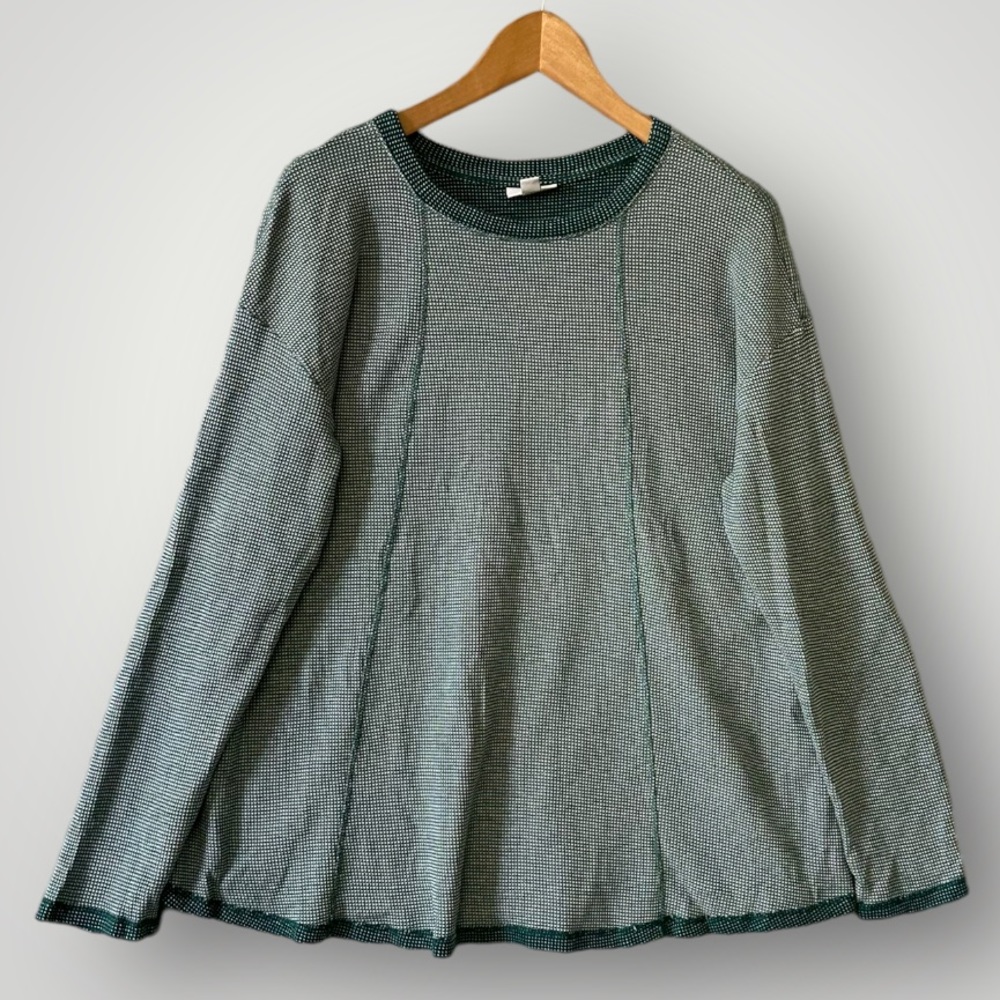 JJill Top Blouse Shirt Women Size XL Green